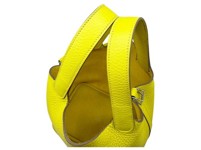 Hermès Bolso HERMES Picotin Lock PM 18 Dorado Amarillo - vista 5