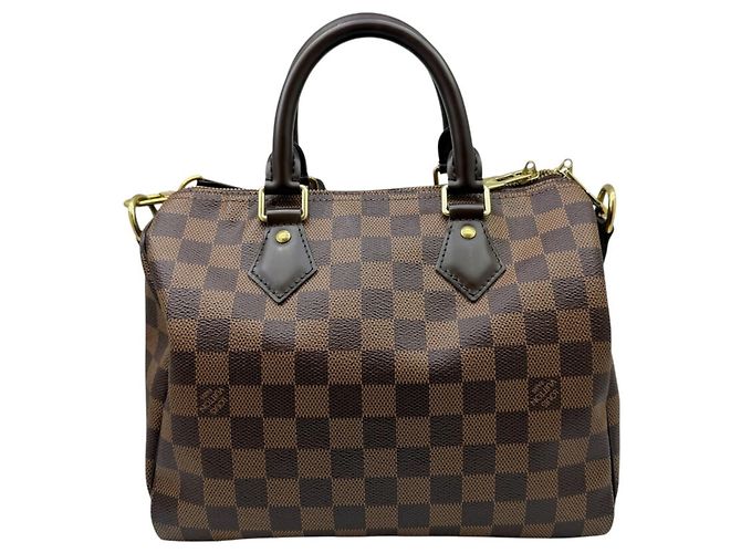 Borsa Louis Vuitton Damier Speedy 25 Bandoulière Marrone Damier ebene - vista 2