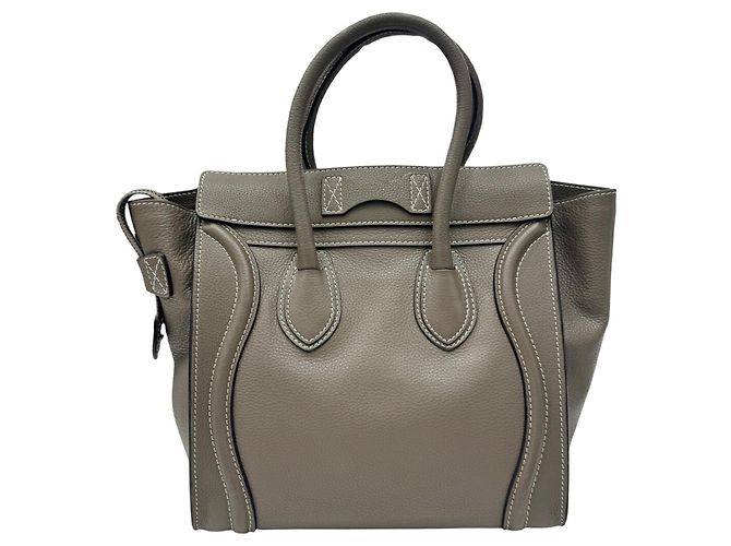 Céline Celine Luggage Micro Shopper Handtasche Beige - Ansicht 2