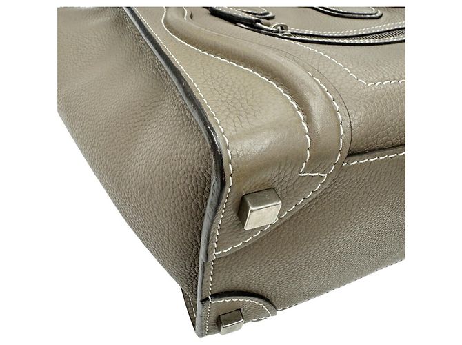 Céline Celine Luggage Micro Shopper Handtasche Beige - Ansicht 7