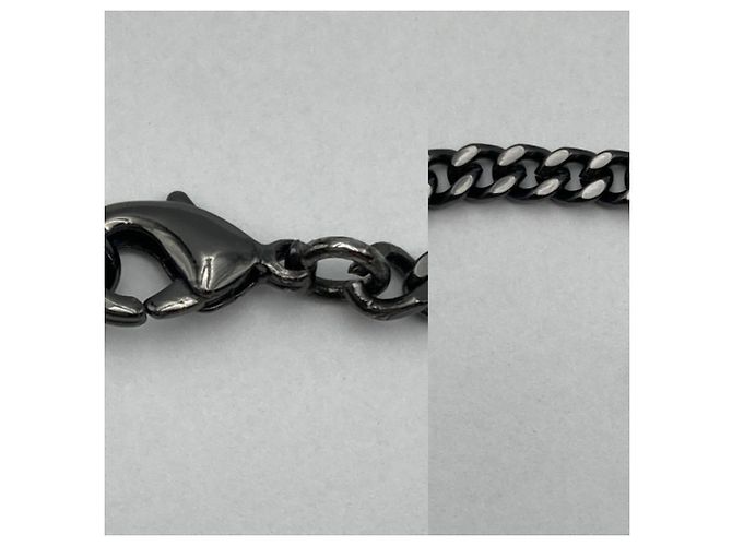 Louis Vuitton LV Initial Monogram Flower Necklace Black - view 7