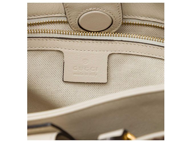 Borsa Tote Gucci Beige Medium GG Canvas Horsebit 1955 con catena - vista 5