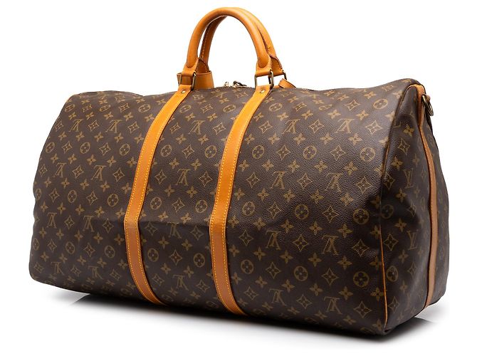 Louis Vuitton Brown Monogram Keepall Bandouliere 60 Castaño - vista 2