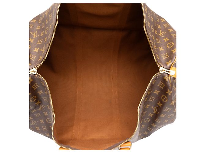 Louis Vuitton Brown Monogram Keepall Bandouliere 60 Castaño - vista 4