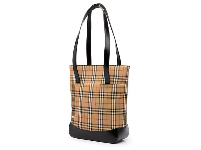 Burberry Beige Haymarket Check Canvas Tote - Ansicht 2