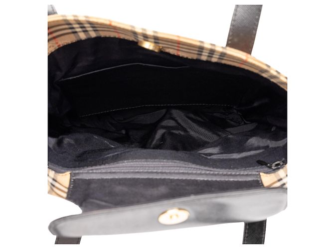 Burberry Beige Haymarket Check Canvas Tote - Ansicht 4