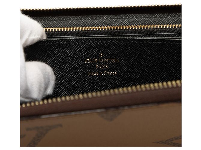 Louis Vuitton Brown Monogram Giant Reverse Zippy Long Wallet - view 5