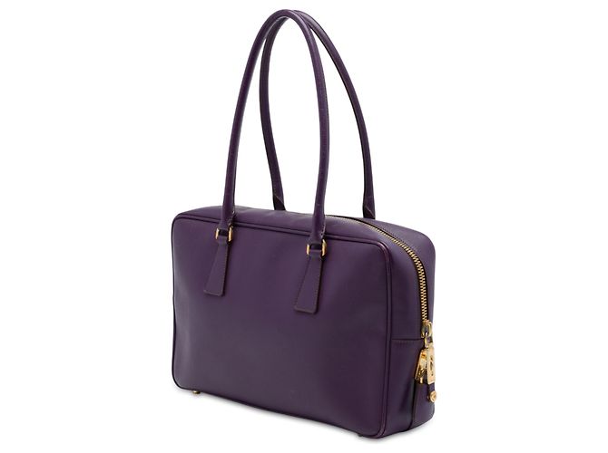 Bolsa Prada Purple Saffiano Lux Bauletto Top Handle Roxo - vista 2