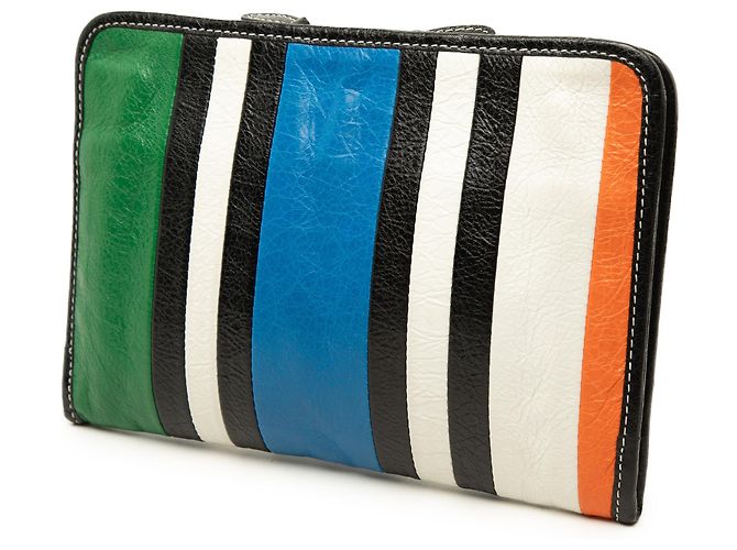 Clutch Bazar Balenciaga in nappa nera Nero - vista 2