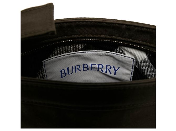 Borsa crossbody per telefono Burberry Brown Mini Nylon Trench Marrone Cachi - vista 5