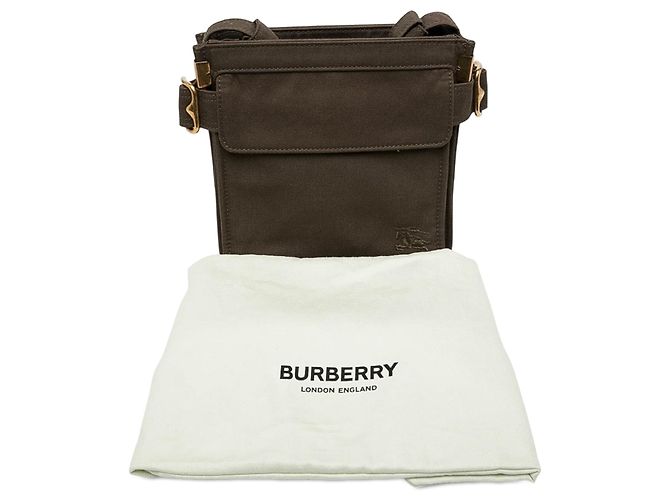 Borsa crossbody per telefono Burberry Brown Mini Nylon Trench Marrone Cachi - vista 7