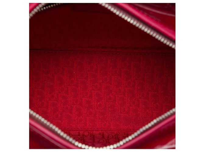 Dior Red Medium Patent Cannage Lady Dior Roja Burdeos - vista 4