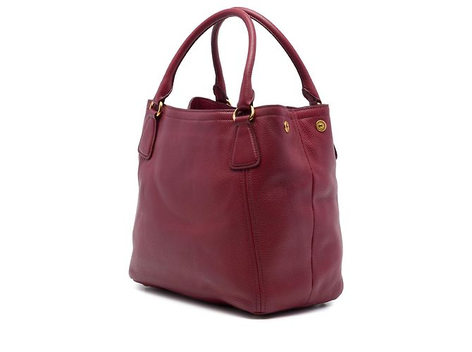 Borsa Tote Aperta Convertibile Prada Red Vitello Daino Rosso - vista 2