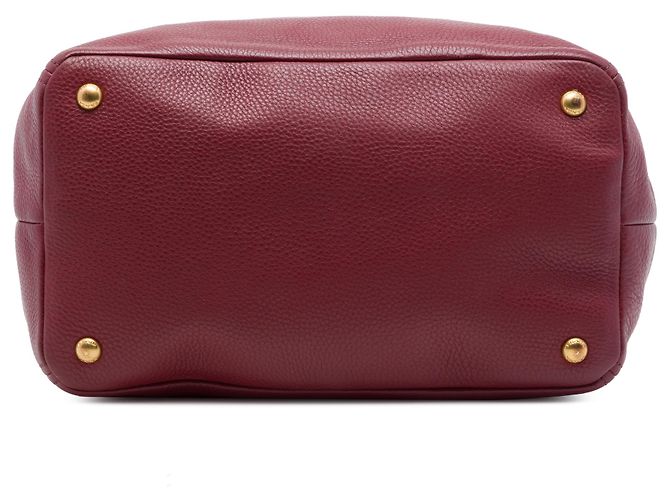 Borsa Tote Aperta Convertibile Prada Red Vitello Daino Rosso - vista 3
