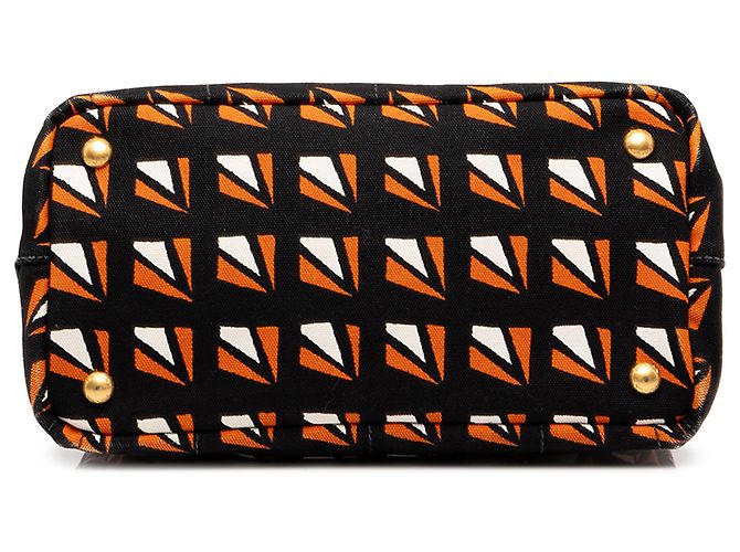 Bolsa Satchel Prada em Canapa Canvas Laranja - vista 3