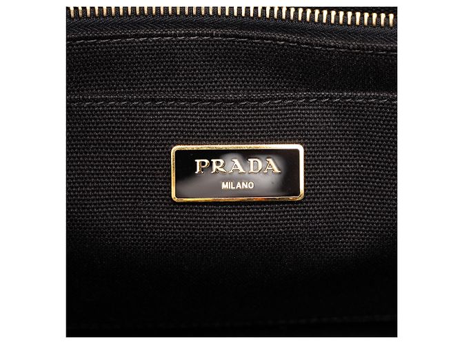 Bolsa Satchel Prada em Canapa Canvas Laranja - vista 5