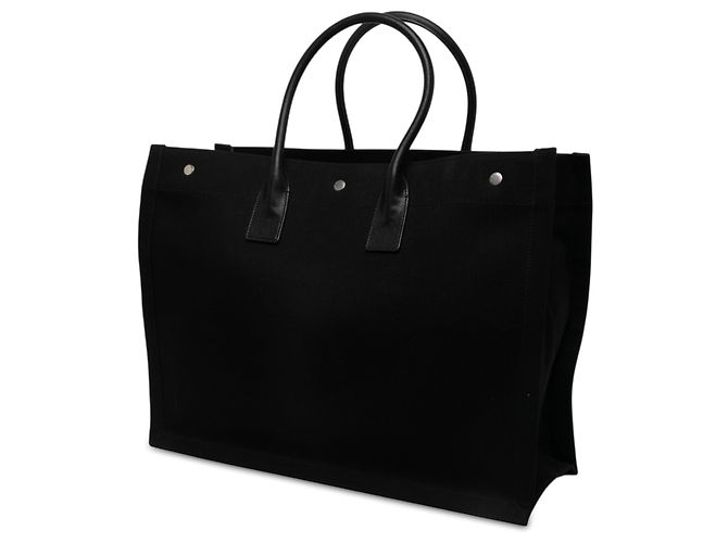 Autre Marque Saint Laurent Rive Gauche Tote Large aus Canvas Schwarz - Ansicht 2