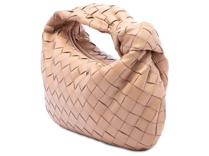 Bottega Veneta Mini Jodie in Nappa Intrecciato Marrone - vista 2