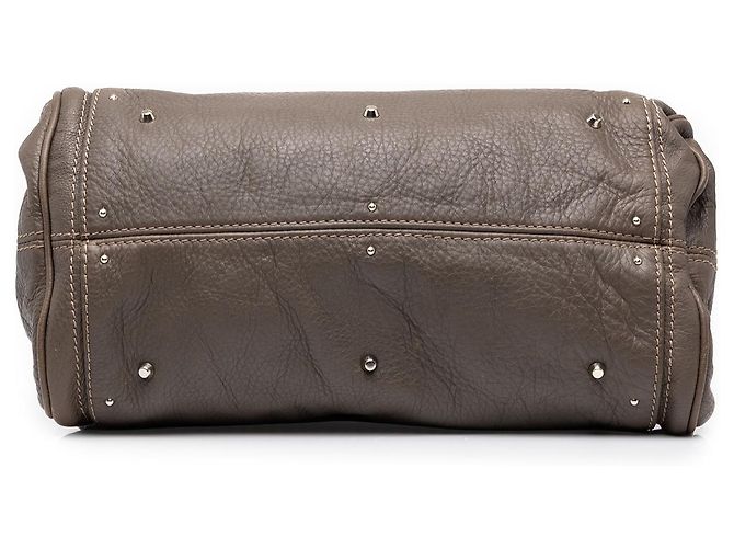 Bolso de mano Chloé Paddington Medium de cuero marrón Castaño Gris pardo - vista 3