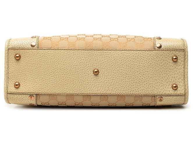 Bolso Tote Gucci Brown GG Canvas Nailhead Castaño Marrón claro - vista 3