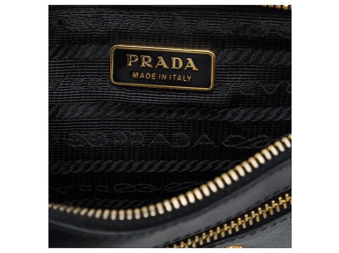 Prada Borsa a Tracolla Saffiano Lux Nera con Cerniera Superiore Nero - vista 5