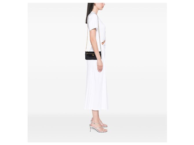 Prada Borsa a Tracolla Saffiano Lux Nera con Cerniera Superiore Nero - vista 6