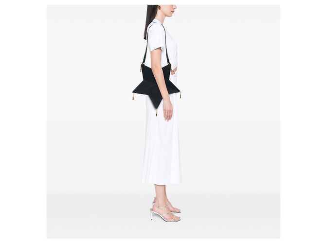 Autre Marque Bolsa de Ombro Saint Laurent Astro Star em Couro Preto com Borla - vista 5