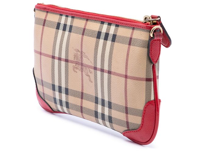 Burberry Beige Haymarket Check Coated Canvas Peyton Crossbody - vista 2