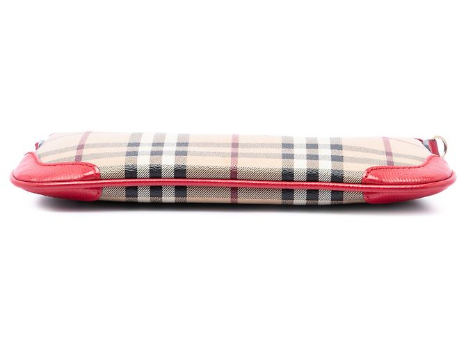 Burberry Beige Haymarket Check Coated Canvas Peyton Crossbody - vista 3