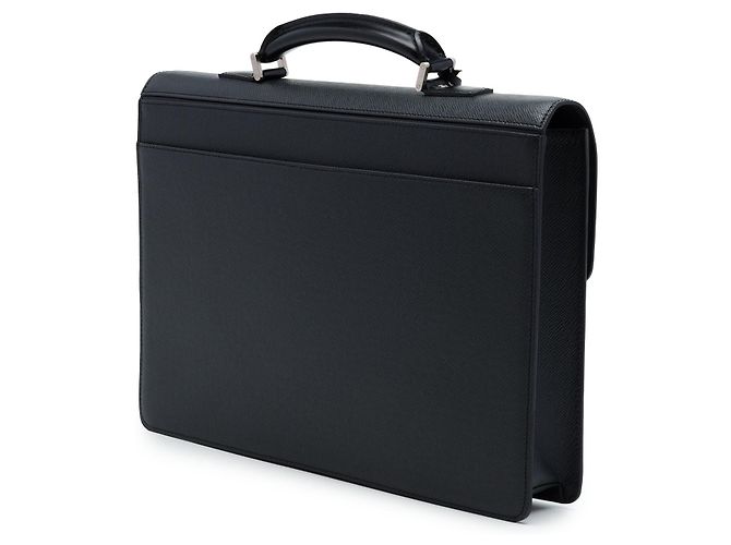 Louis Vuitton Black Taiga Neo Robusto 2 Briefcase Preto - vista 2