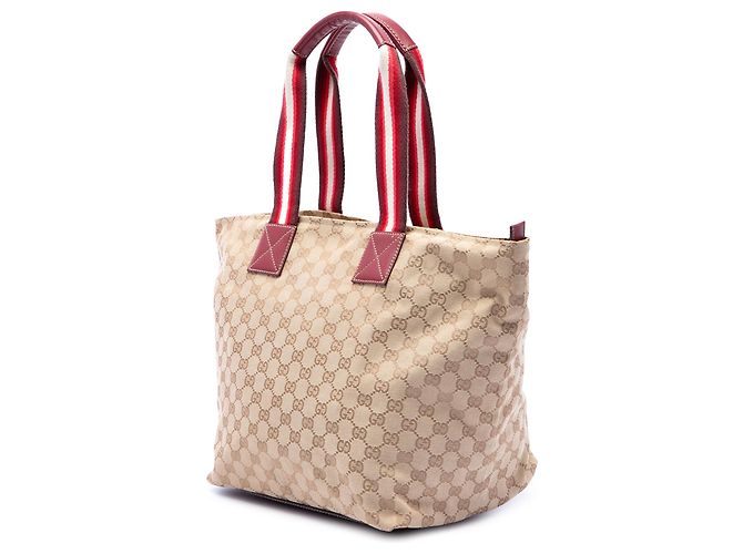 Tote Gucci Beige GG Canvas Web - vista 2