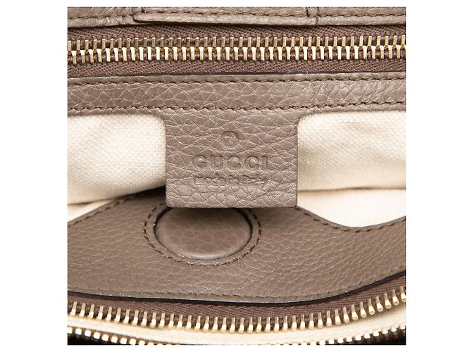 Borsa Gucci Bamboo Shopper media in pelle di vitello marrone Marrone scuro - vista 5