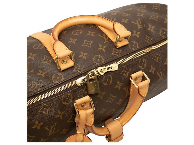 Louis Vuitton Brown Monogram Keepall 45 Marron - vue 6