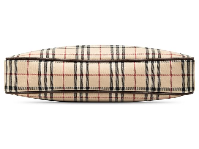 Borsa a tracolla Burberry Beige House Check Canvas - vista 3