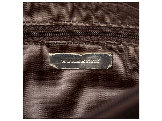 Borsa a tracolla Burberry Beige House Check Canvas - vista 5
