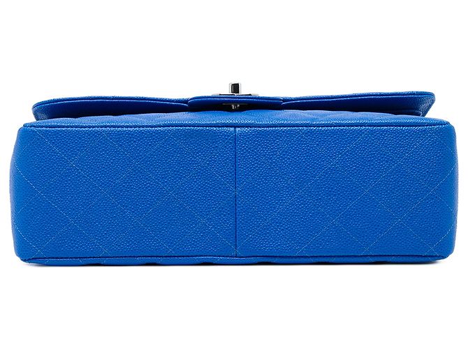 Chanel Blue Jumbo Classic Caviar Double Flap Azul - vista 3