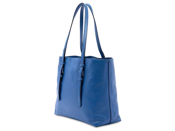 Prada Blue Saffiano Soft Shopping Tote - view 2