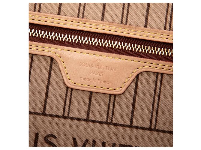 Louis Vuitton Brown Monogram Neverfull MM Marron - vue 5