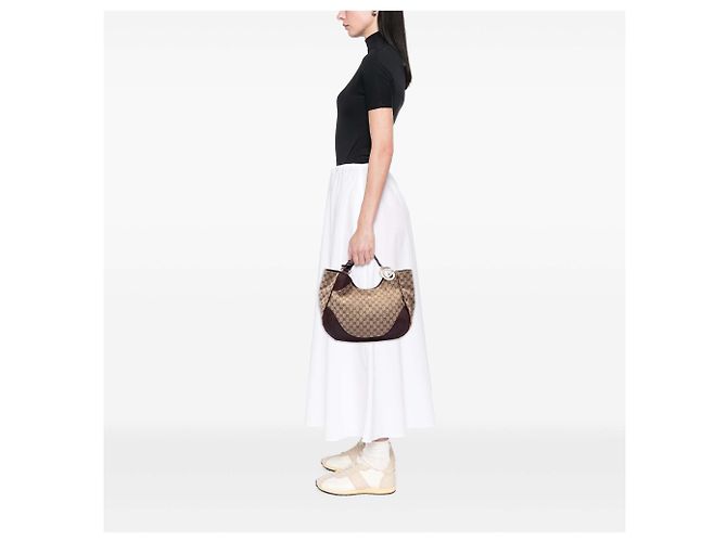 Gucci Charlotte Shopper aus beigem GG Canvas - Ansicht 6