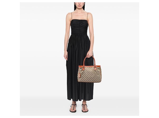 Sac cabas Gucci Beige GG Canvas Sukey - vue 5