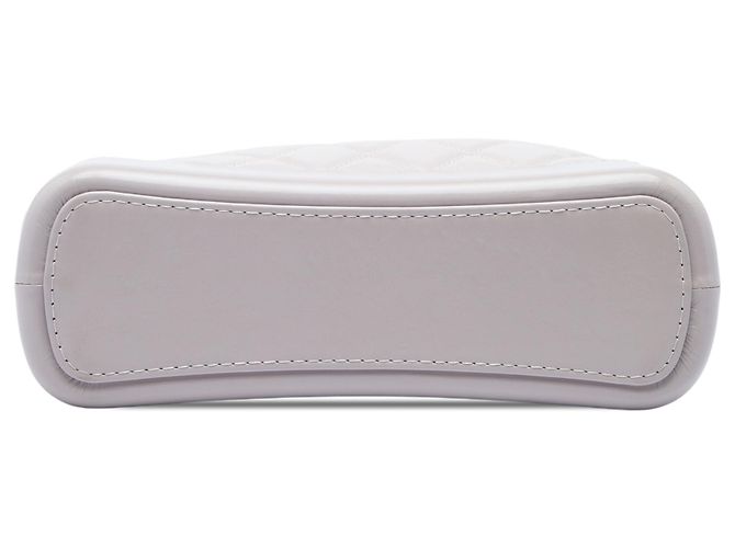 Chanel Gabrielle Hobo Small aus grau gestepptem Kalbsleder Braun - Ansicht 3