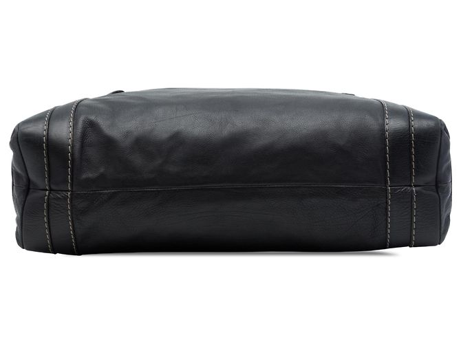 Sac à main Gucci Boule avec poignée supérieure en cuir de veau noir et blason - vue 3
