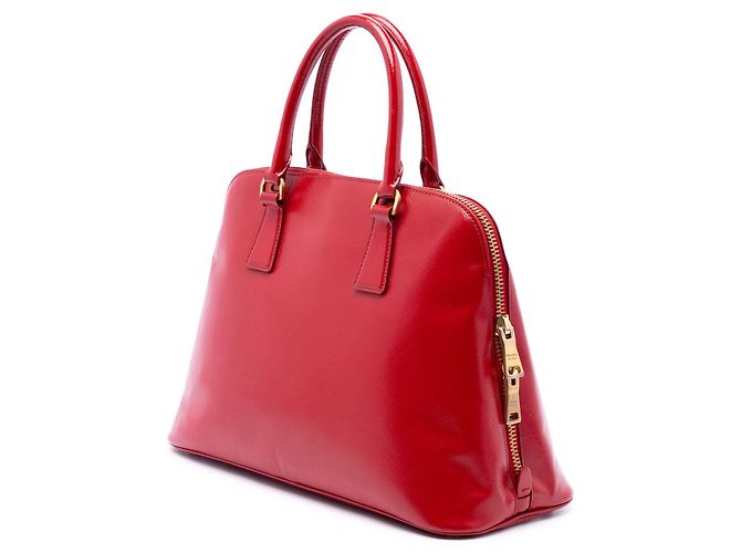 Sac à main Prada Promenade Medium en Saffiano Vernice rouge - vue 2