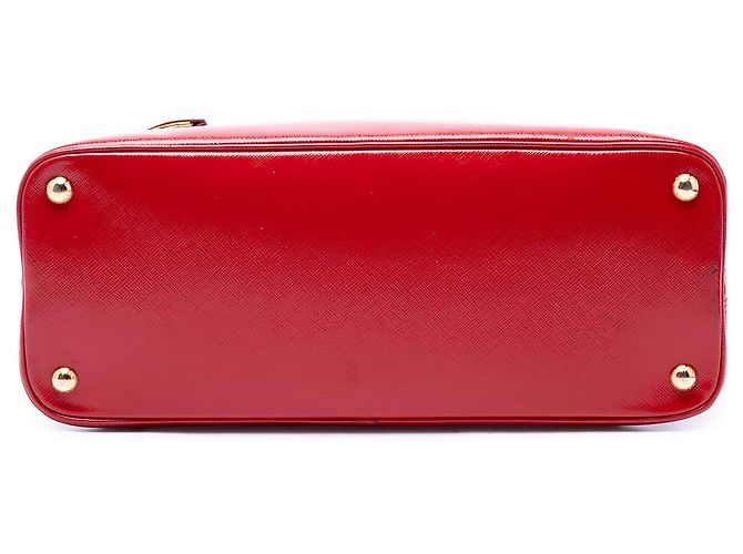 Sac à main Prada Promenade Medium en Saffiano Vernice rouge - vue 3
