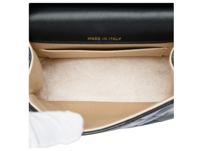 Clutch Chanel Black CC Quilted Patent Frame con catena Nero - vista 4