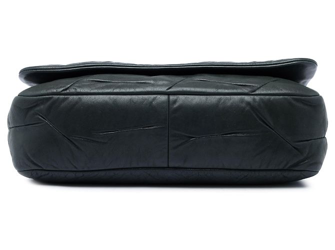 Chanel Black Iridescent Calfskin East West Glint Flap Nero - vista 3