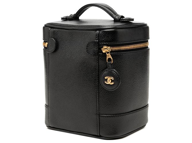 Chanel Black CC Caviar Vanity Case Schwarz - Ansicht 2