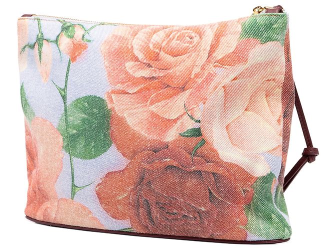 Pochette LOEWE Blue Paulas Ibiza Canvas Rose Print Bleu Bleu clair - vue 2