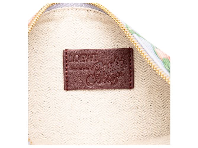 Pochette LOEWE Blue Paulas Ibiza Canvas Rose Print Bleu Bleu clair - vue 5