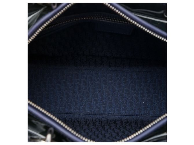 Dior Blue Large Patent Cannage Lady Dior Bleu Bleu Marine - vue 4